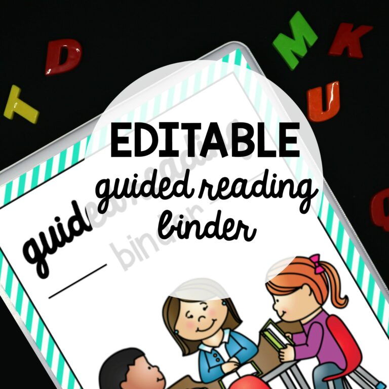 Editable Guided Reading Binder