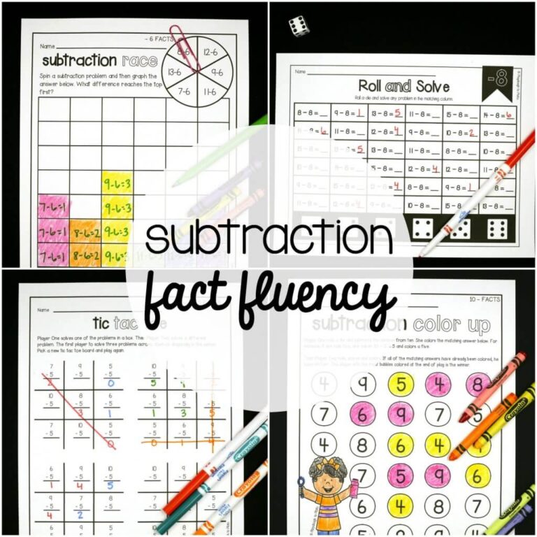 Subtraction Fact Fluency