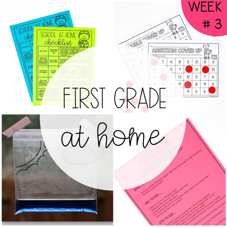 First Grade at Home – Distance Learning #3