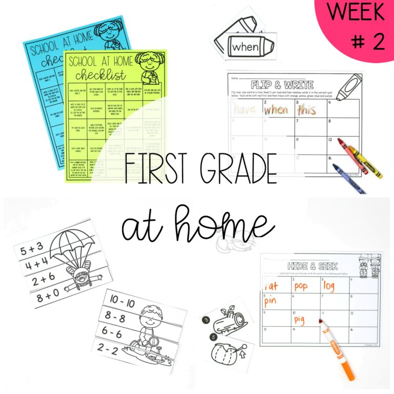 First Grade at Home – Distance Learning #2