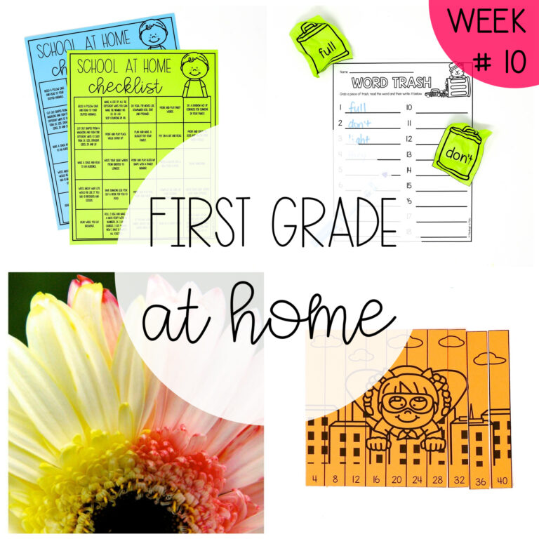 First Grade at Home – Distance Learning #10