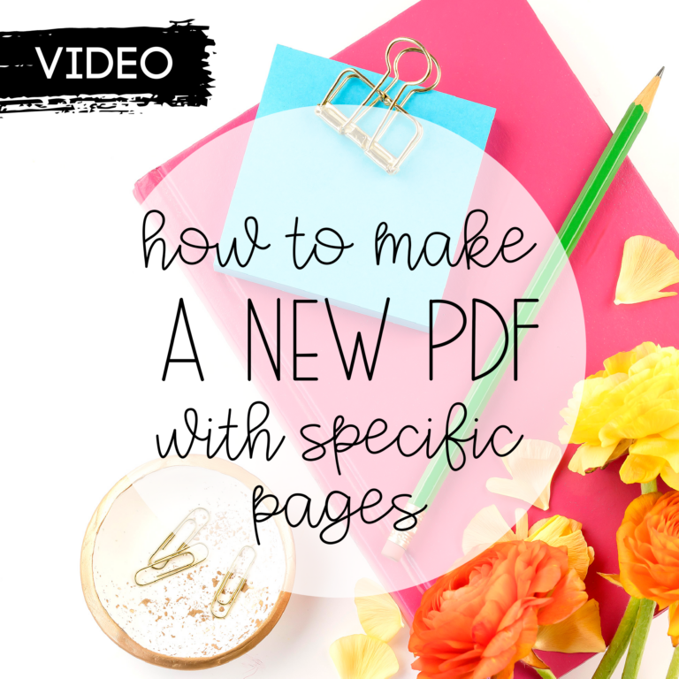How to Make a New PDF with Specific Pages