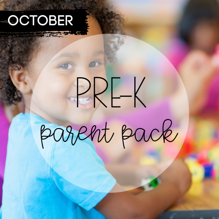 October Pre-K Parent Pack