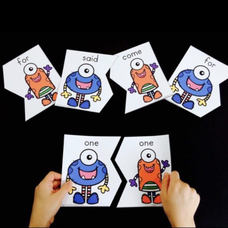Monster Sight Word Puzzles
