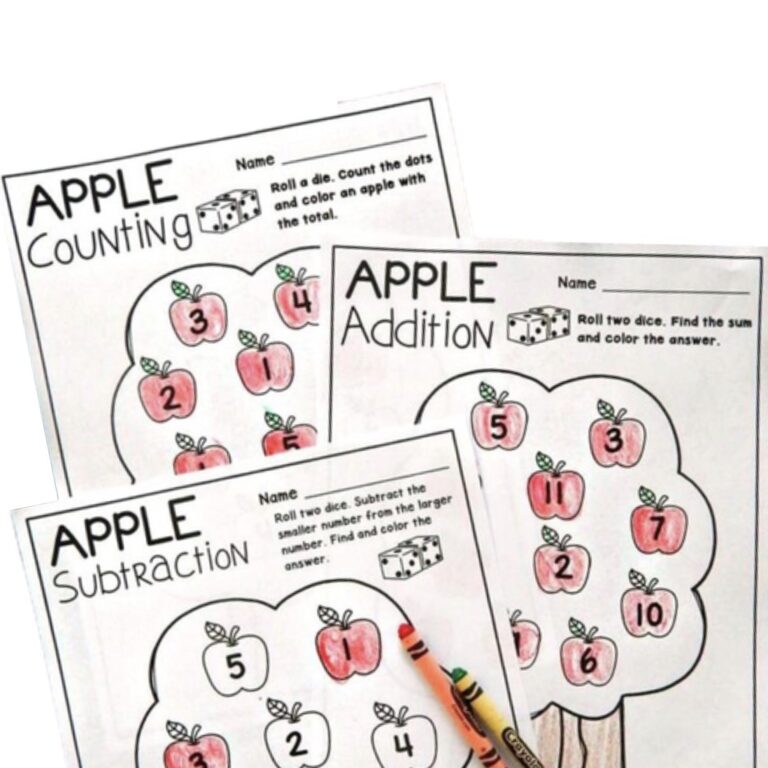 Apple Tree Math Dice Games