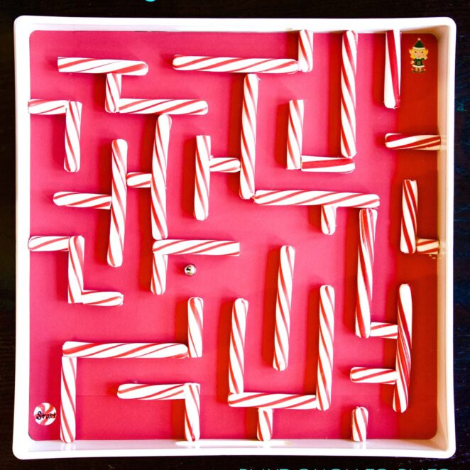 Candy Cane Marble Maze