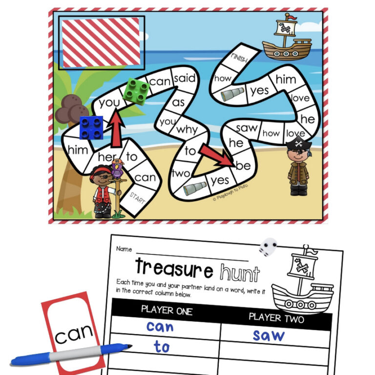 Editable Pirate Sight Word Game