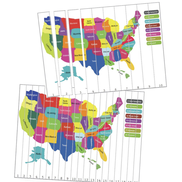 American Map Number Puzzles