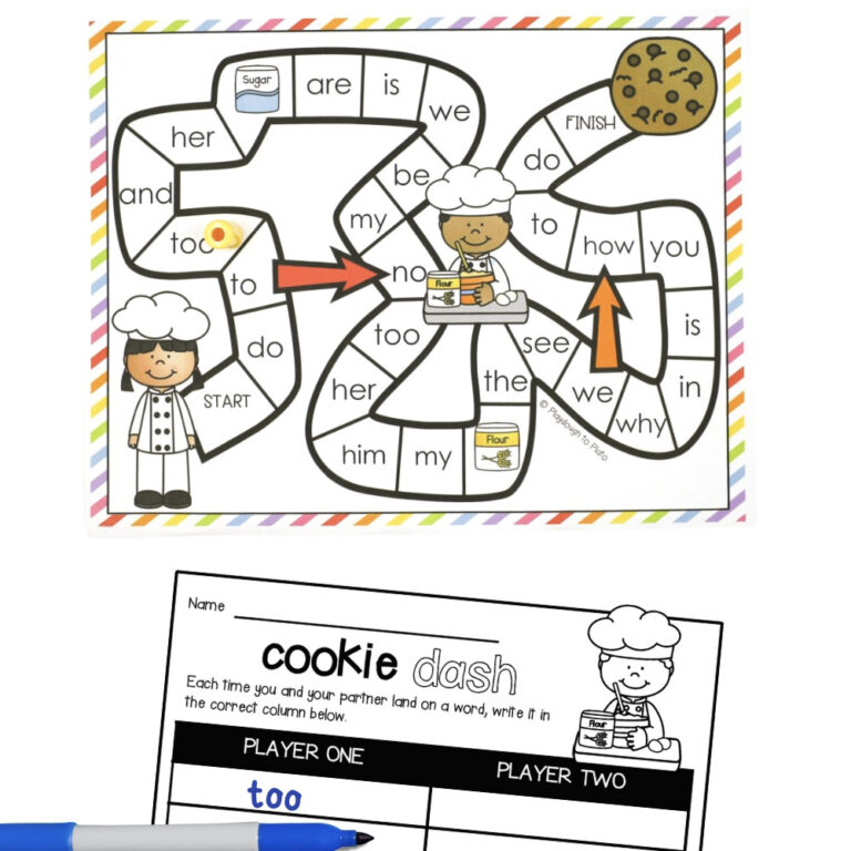 Cookie Word Work Game