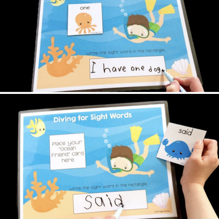 Diving for Sight Words