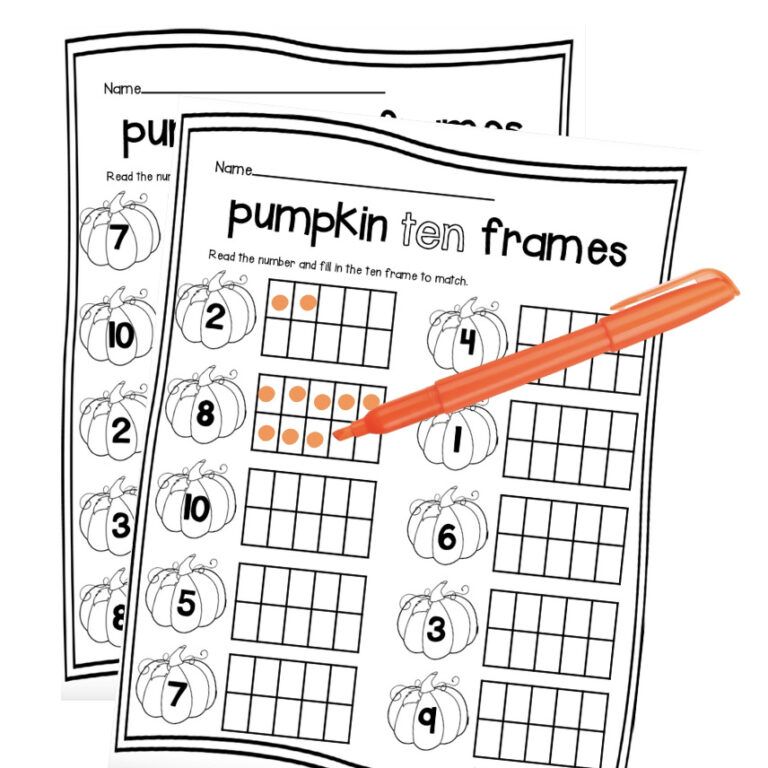 Pumpkin Ten Frames