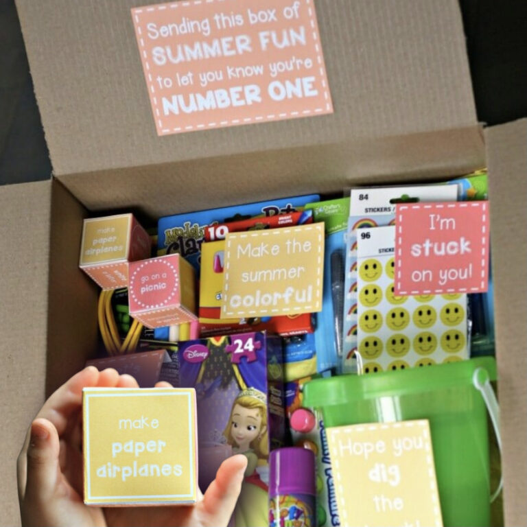 Summer Fun Box Labels and Cubes