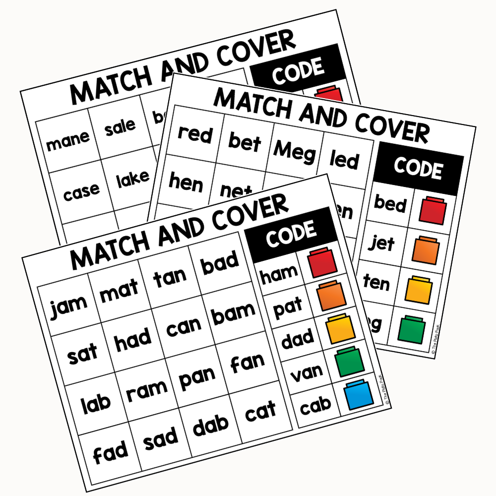 Phonics Match and Cover Up