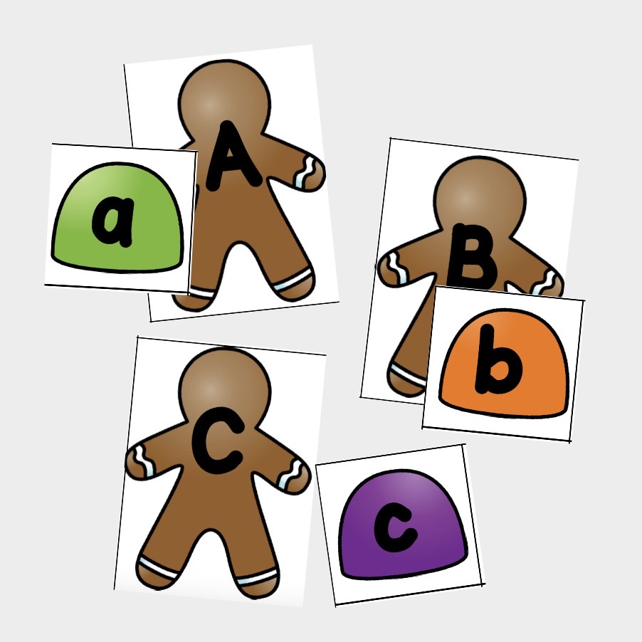Gingerbread Alphabet Match