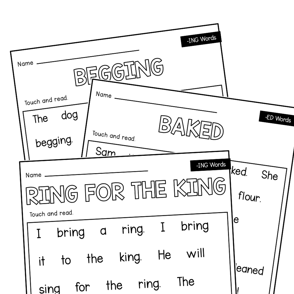 Word Ending Decodable Passages