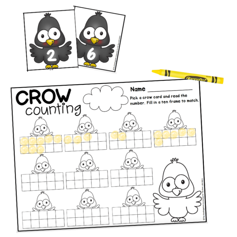 Fall Crow Counting Math Game