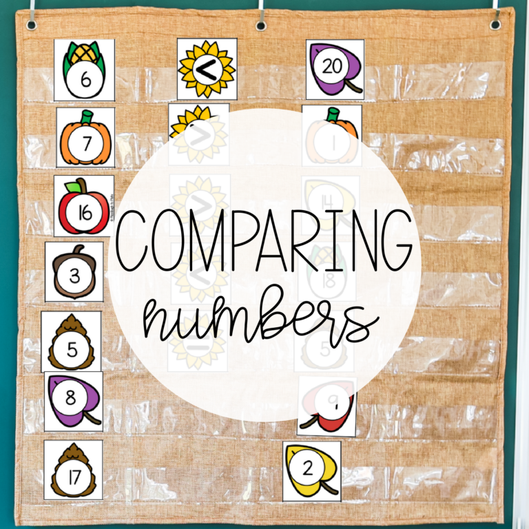 Pocket Chart Comparing Numbers