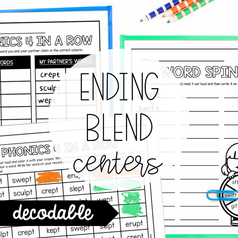 Decodable Ending Blend Centers
